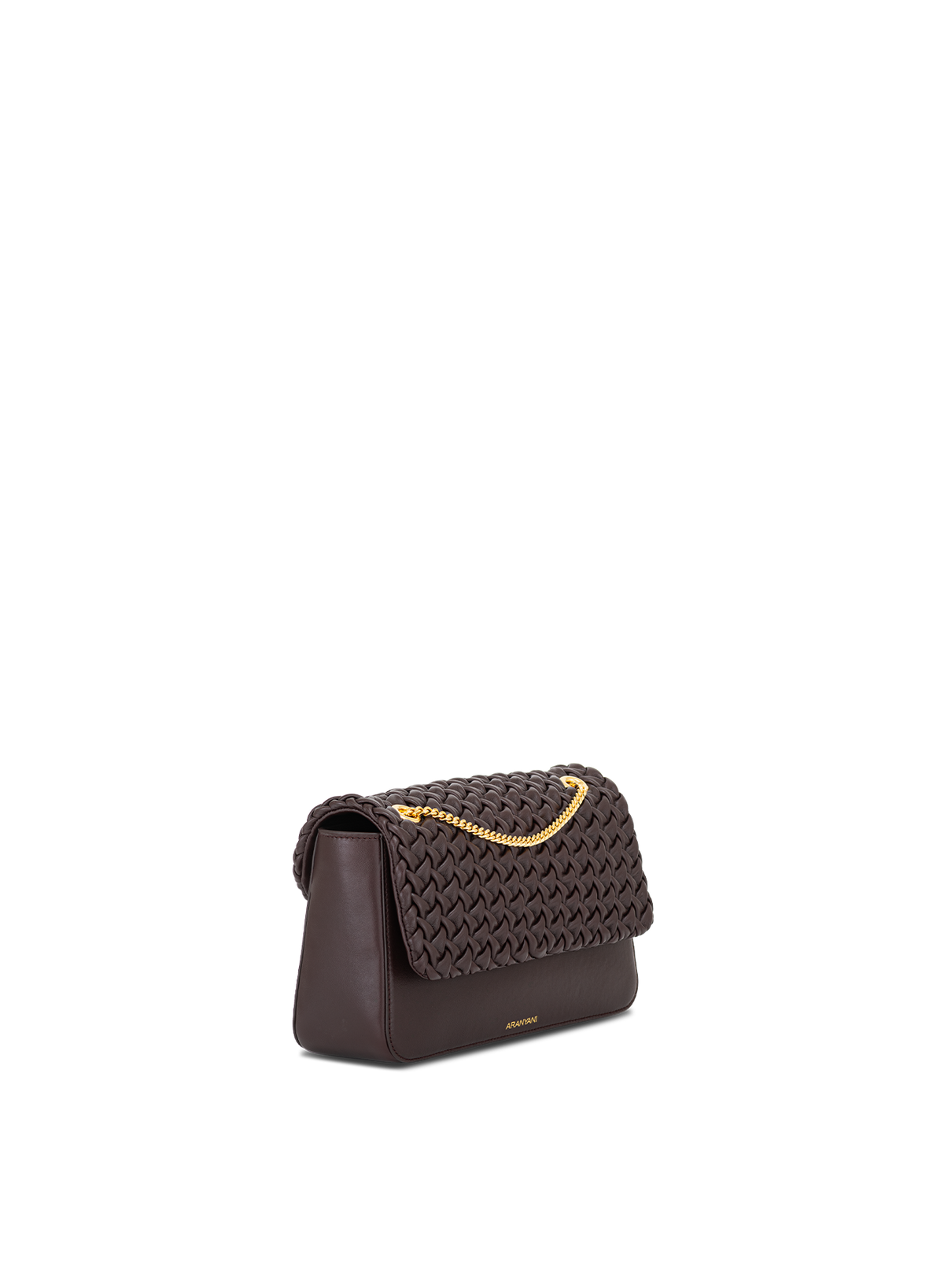 Amoura Hand-pleated in Mahogany, side view