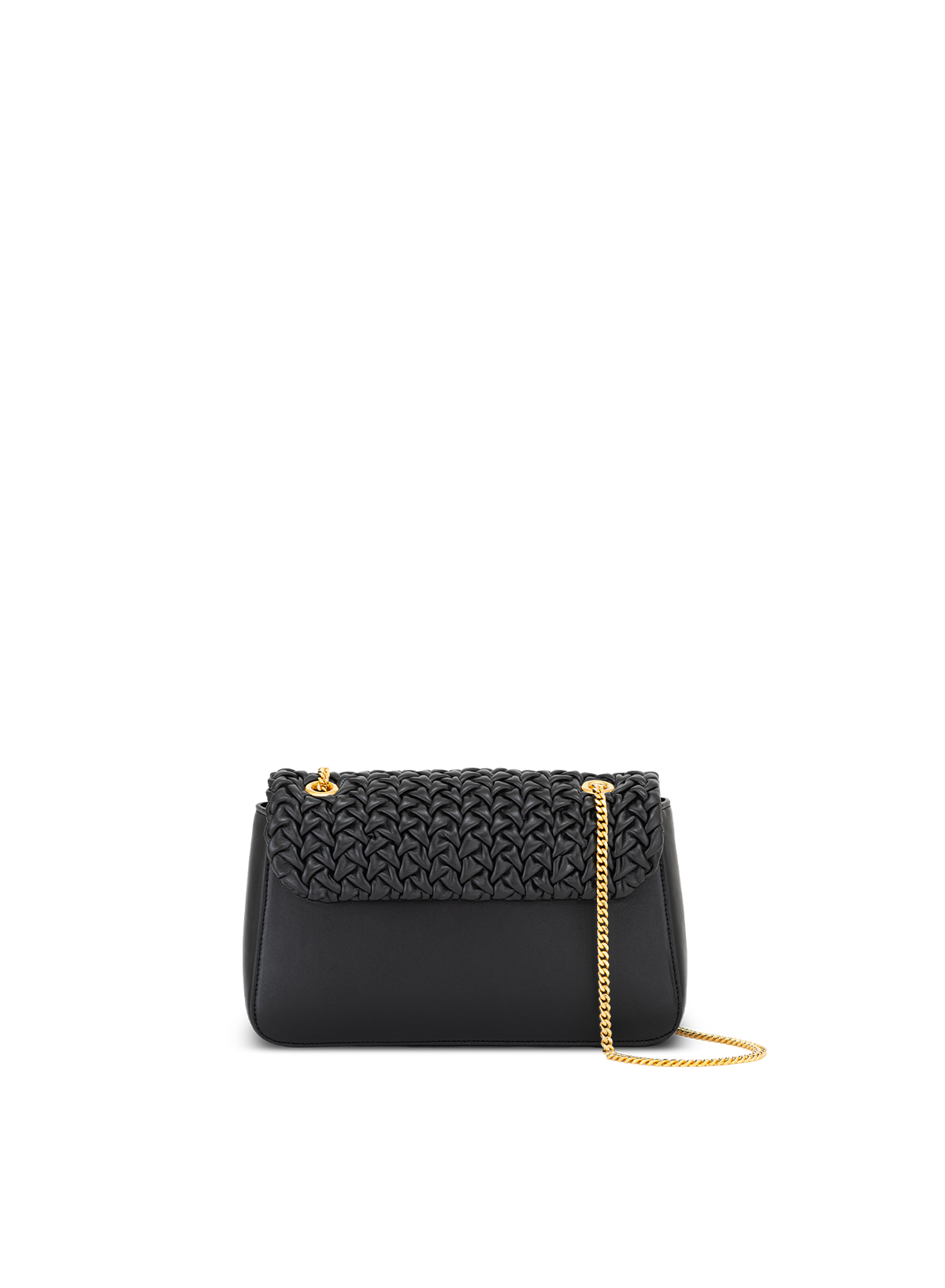 Amoura Hand-pleated in Obsidian, back view