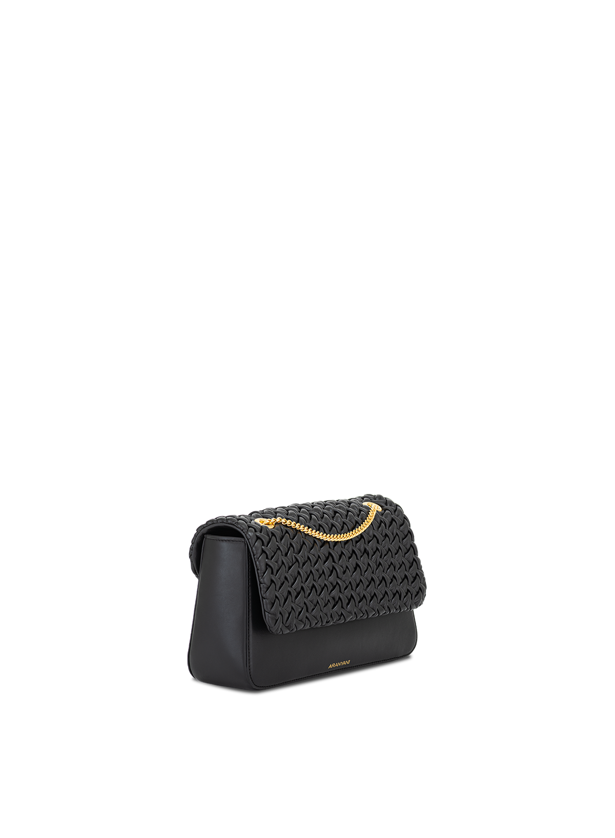 Amoura Hand-pleated in Obsidian, side view