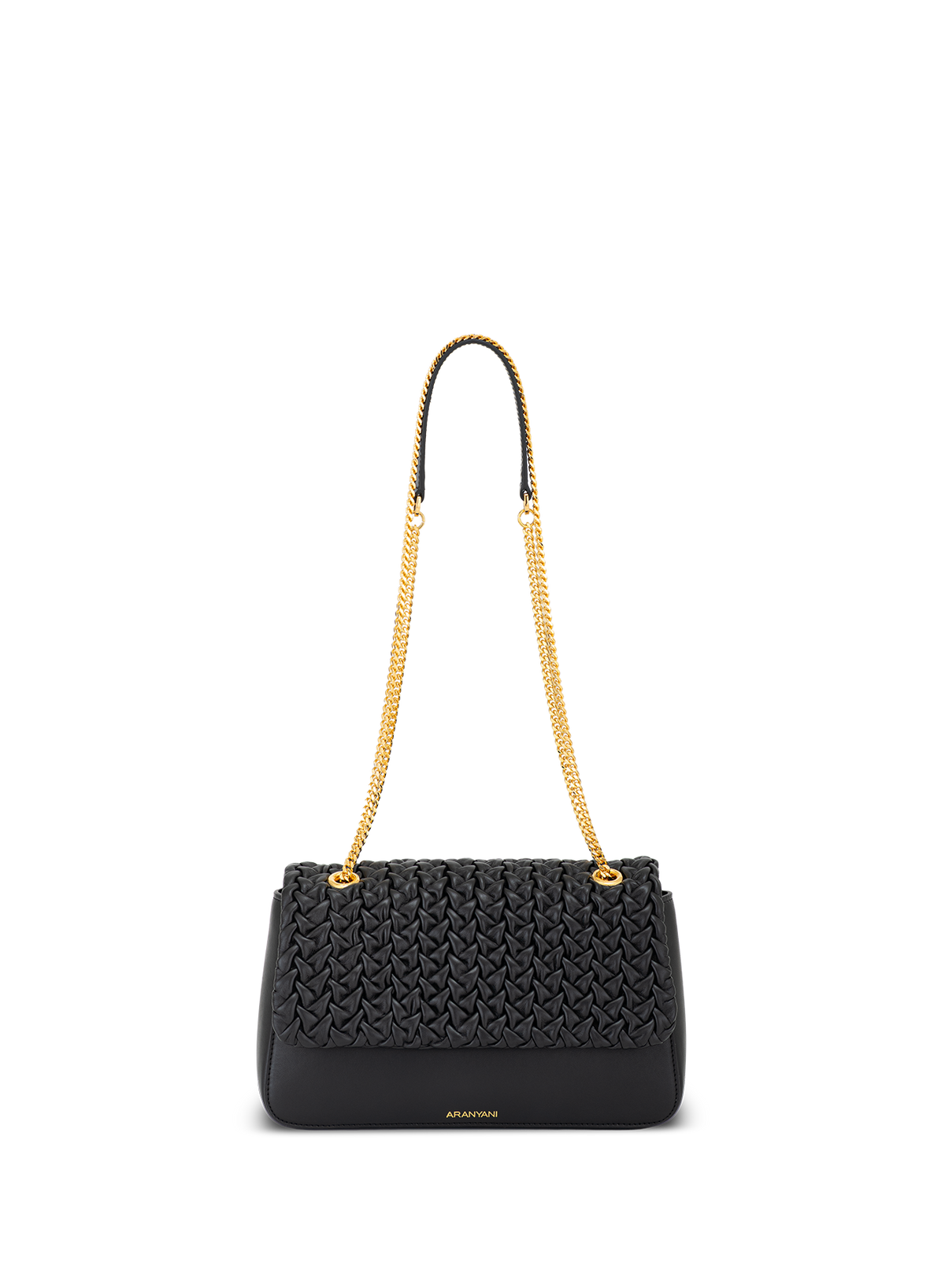 Amoura Hand-pleated in Obsidian, strap detail