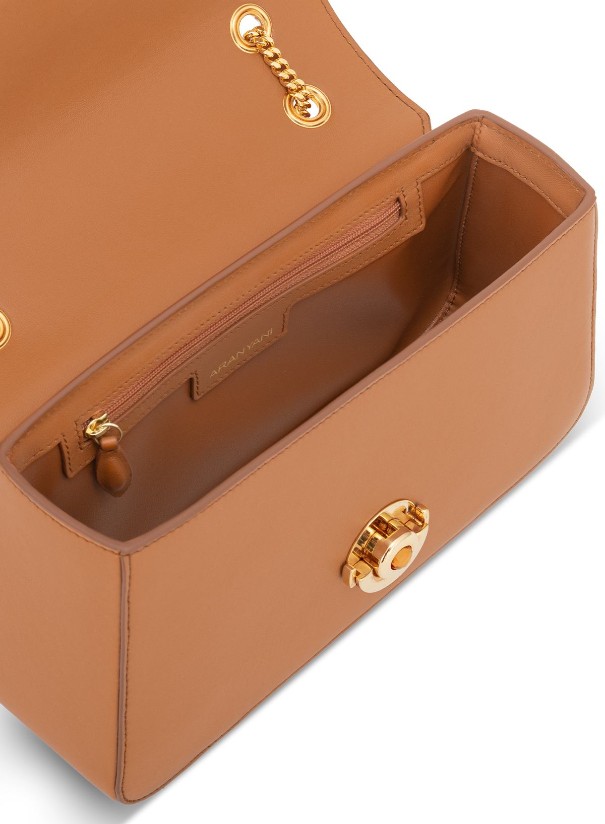 Amoura Citrine Push Lock in Bruno, top view