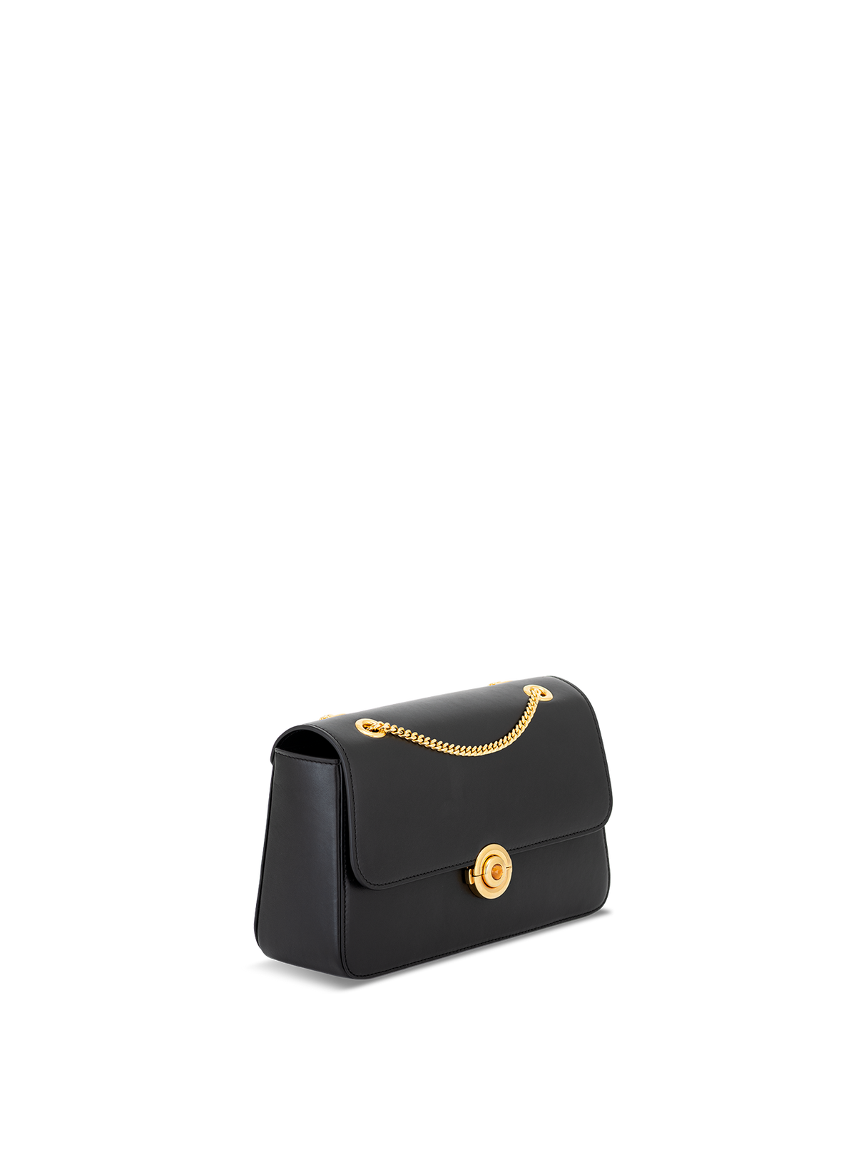 Amoura Citrine Push Lock in Obsidian, side view
