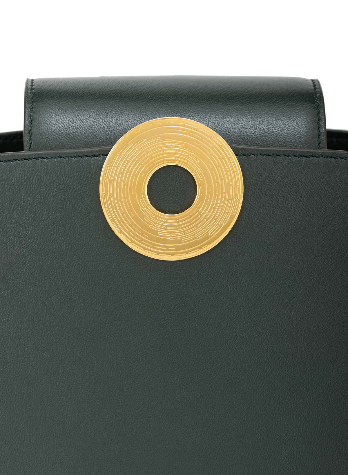Electra M Monogram in Green, close-up detail