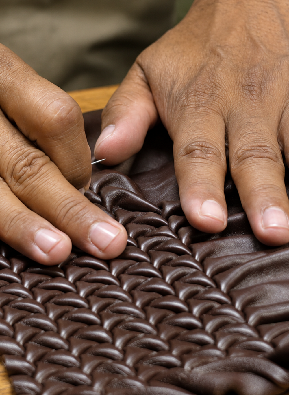 Hand-pleating