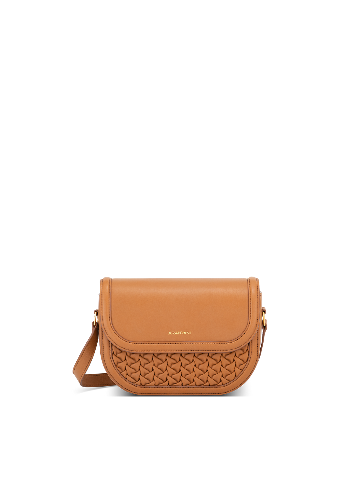 Astra Crossbody Hand-pleated in Bruno, front view