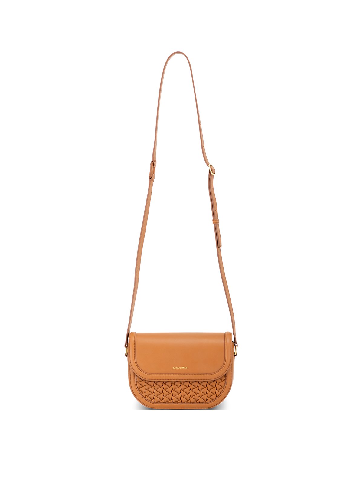 Astra Crossbody Hand-pleated in Bruno, strap detail