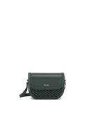 Astra Crossbody Hand-pleated in Green, front view
