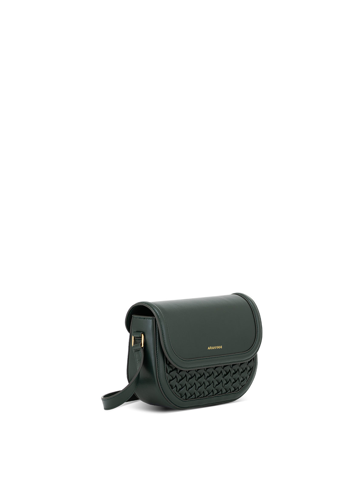 Astra Crossbody Hand-pleated in Green, side view