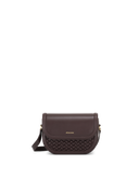 Astra Crossbody Hand-pleated in Mahogany, front view