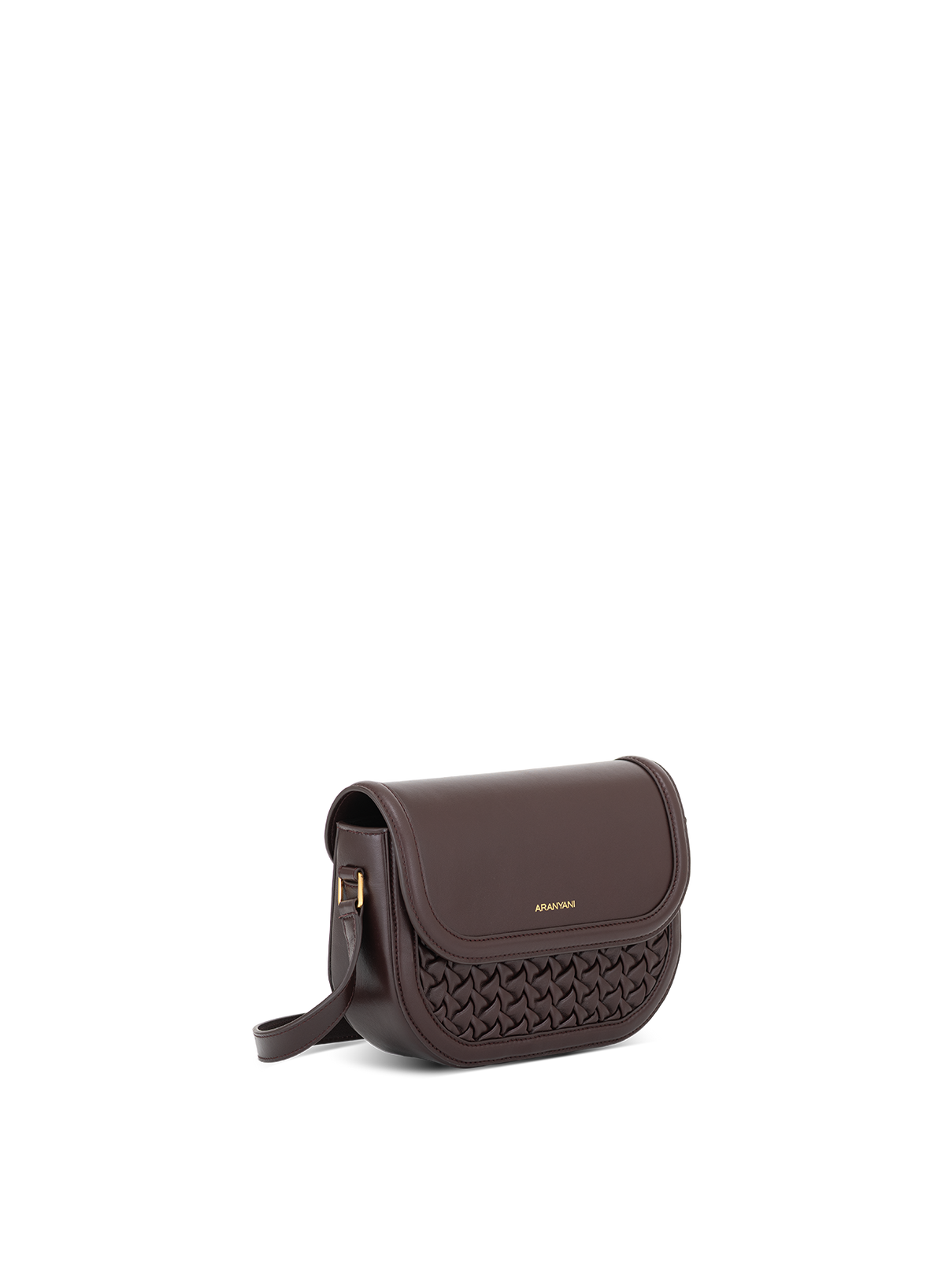 Astra Crossbody Hand-pleated in Mahogany, side view