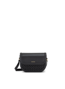 Astra Crossbody Hand-pleated in Obsidian, front view