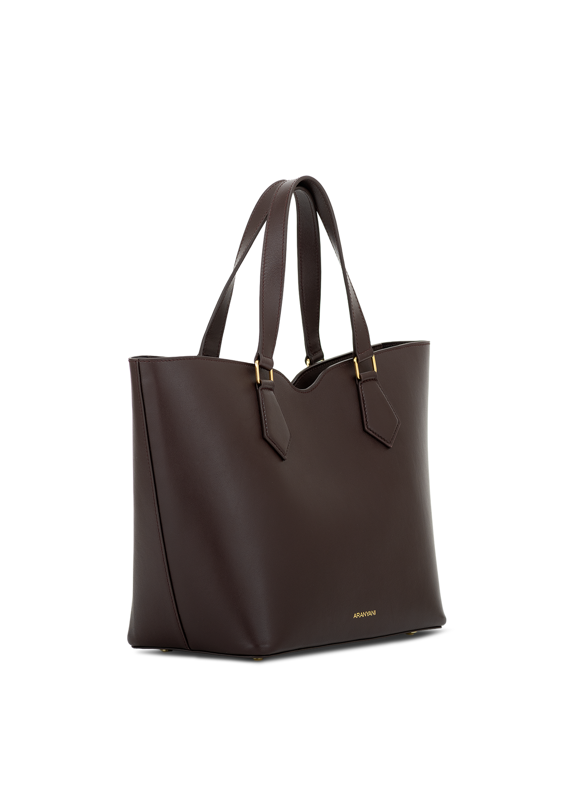 Amala M Tote in Mahogany, side view