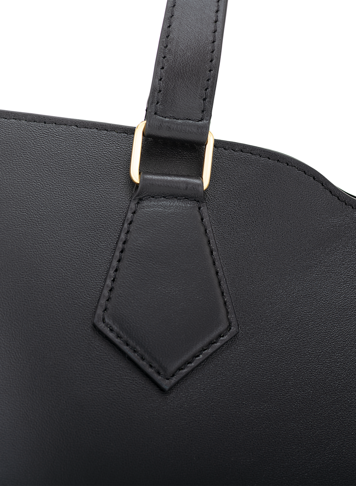 Amala M Tote in Obsidian, close-up detail
