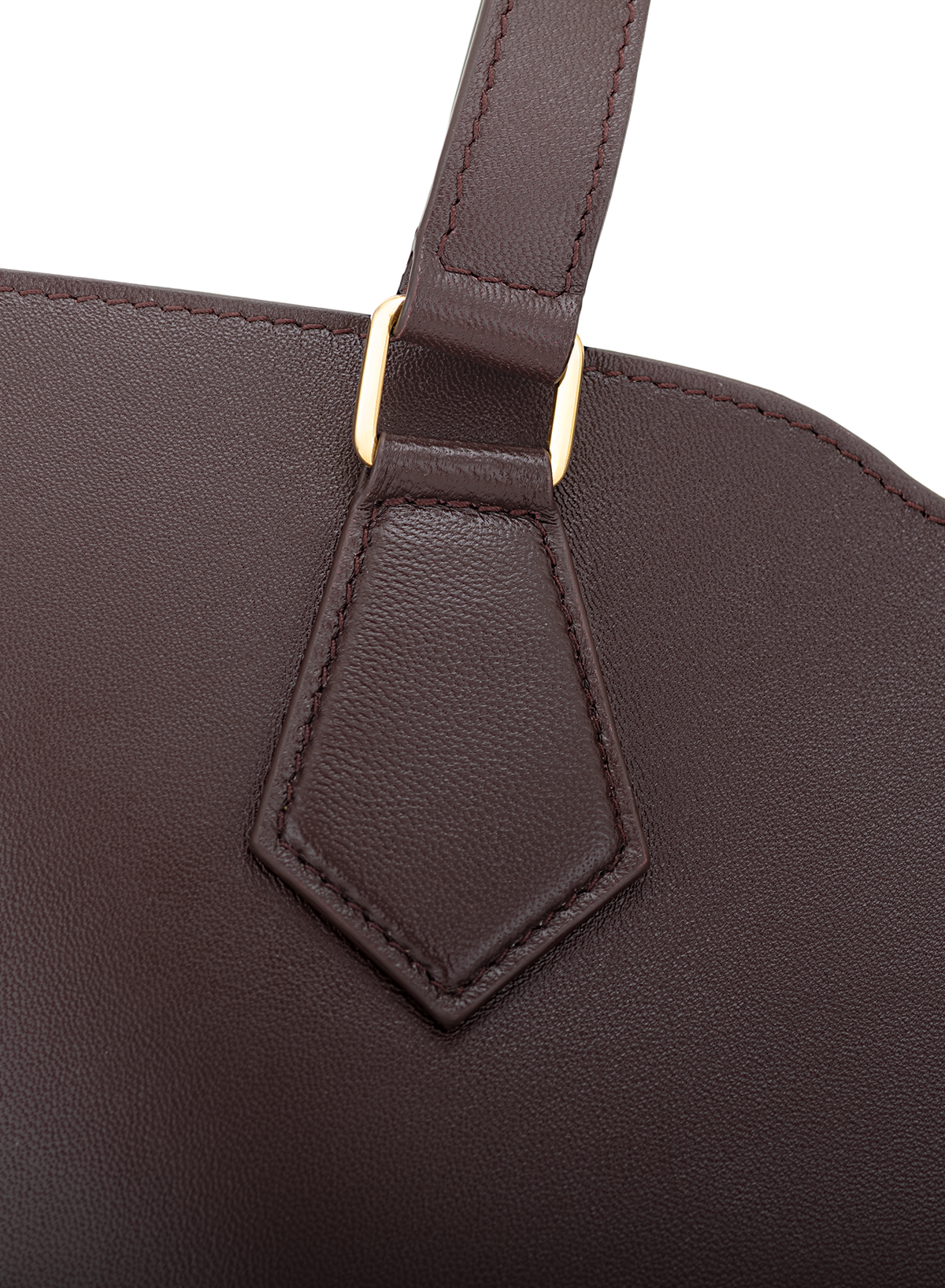 Amala M Tote in Mahogany, close-up detail