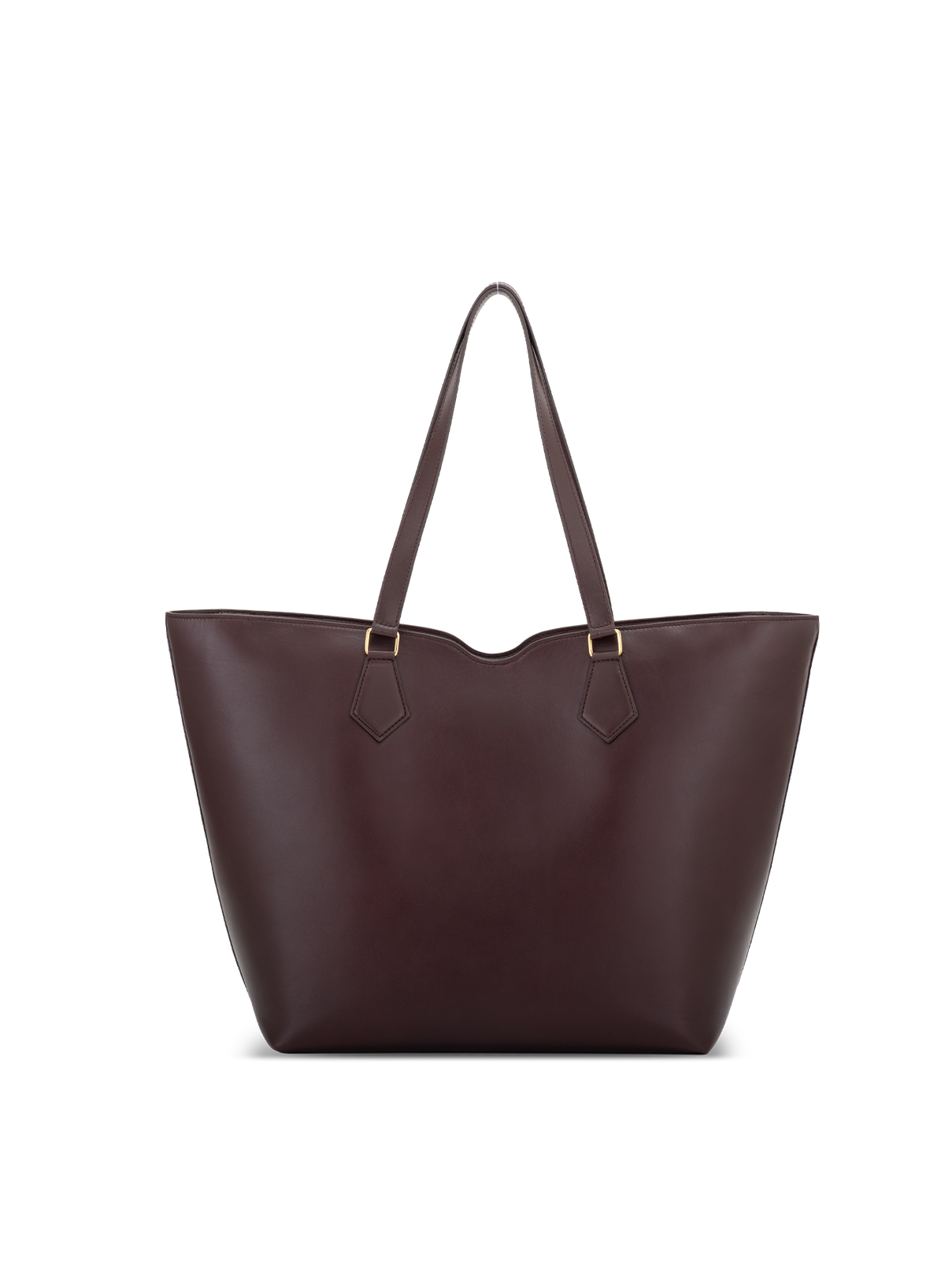 Amala L Tote Silken Nappa in Mahogany, back view
