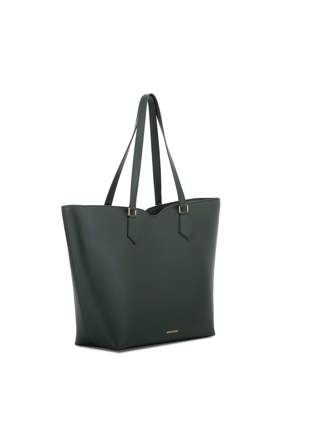 Amala L Tote Silken Nappa in Green, side view