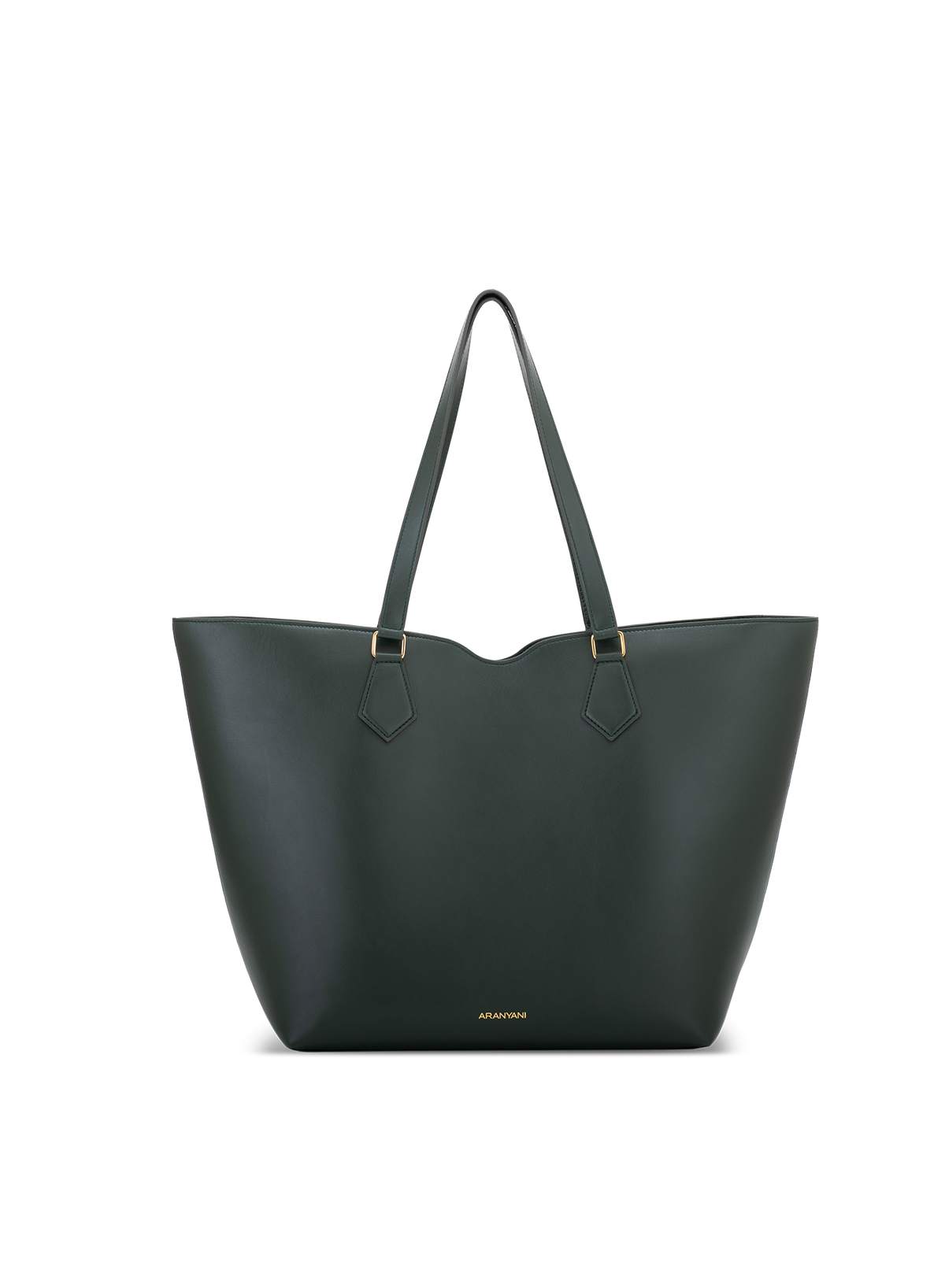 Amala L Tote Silken Nappa in Green, front view