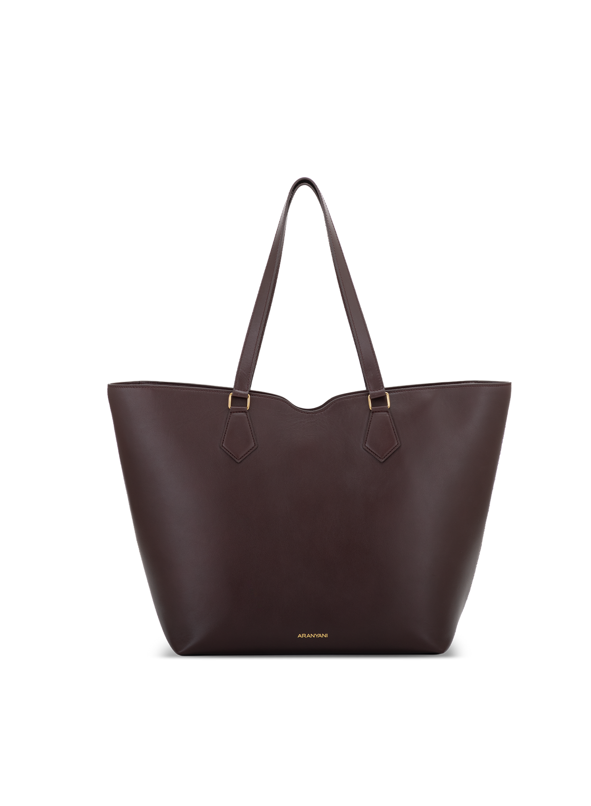 Amala L Tote Silken Nappa in Mahogany, front view