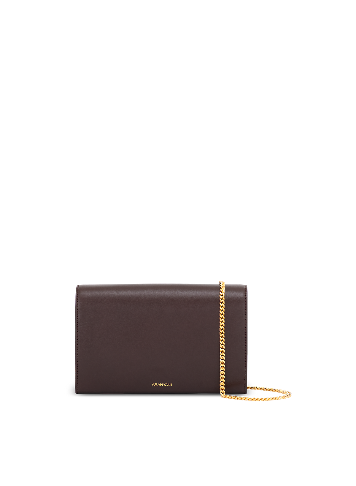 Tara Clutch in Mahogany, back view