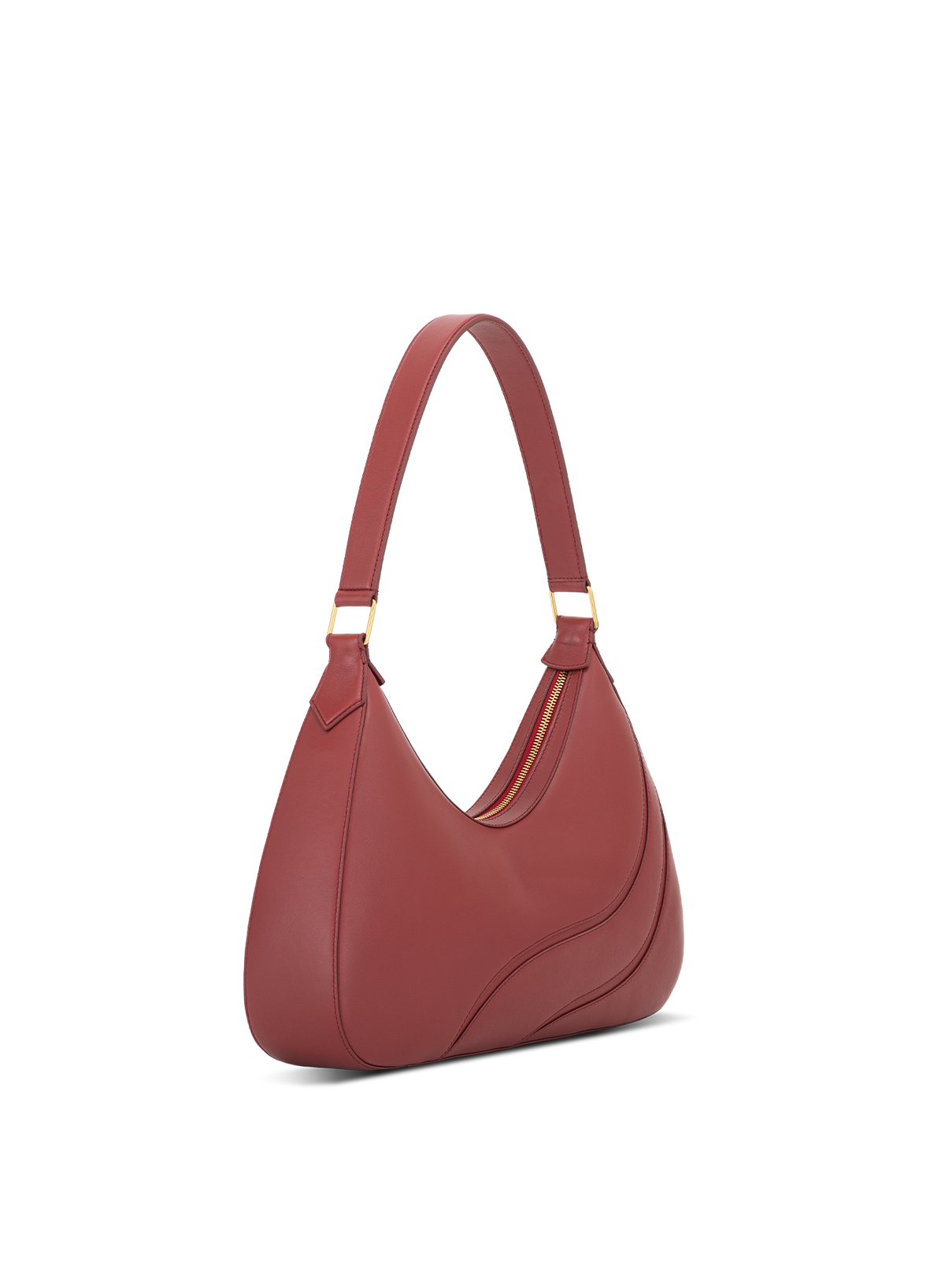 Velora Cutwork in Lava Red, side view