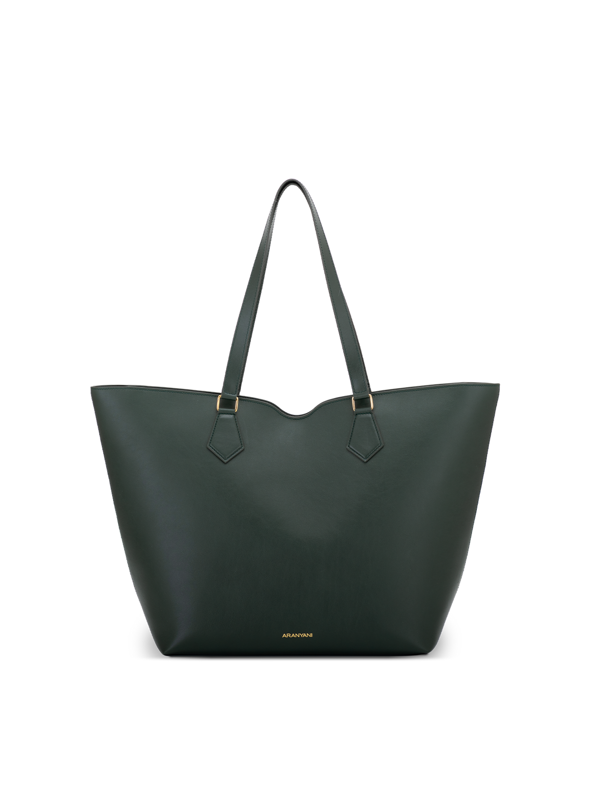 Amala L Tote French Calf Nappa in Green, front view