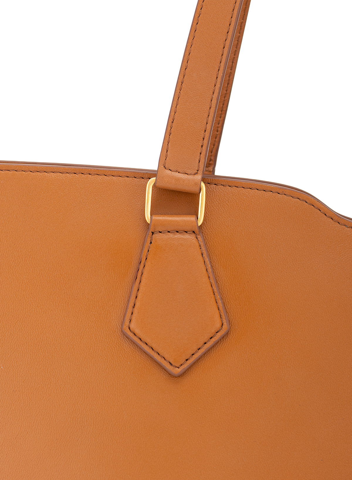 Amala L Tote French Calf Nappa in Bruno, close-up detail