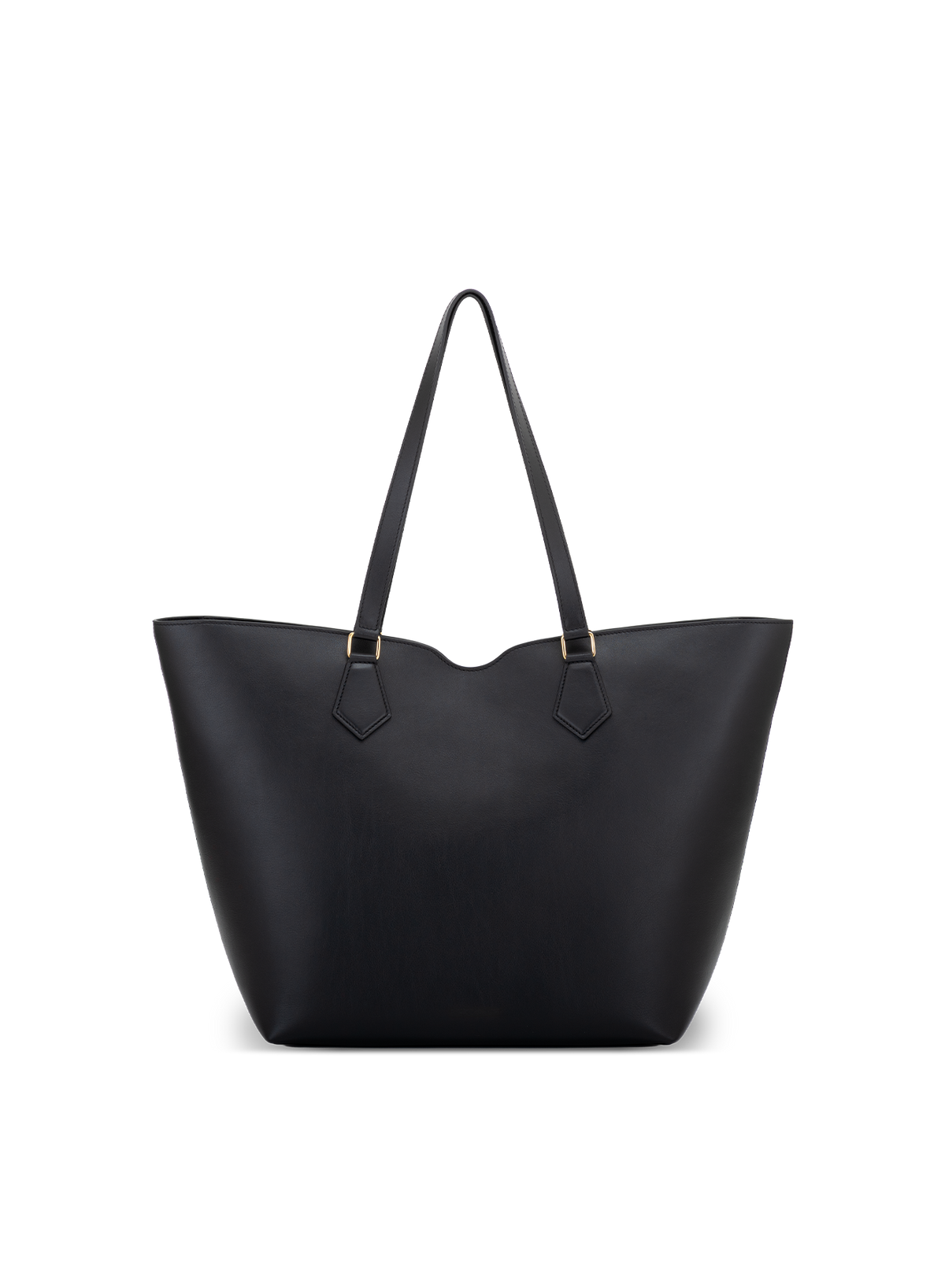 Amala L Tote French Calf Nappa in Obsidian, back view