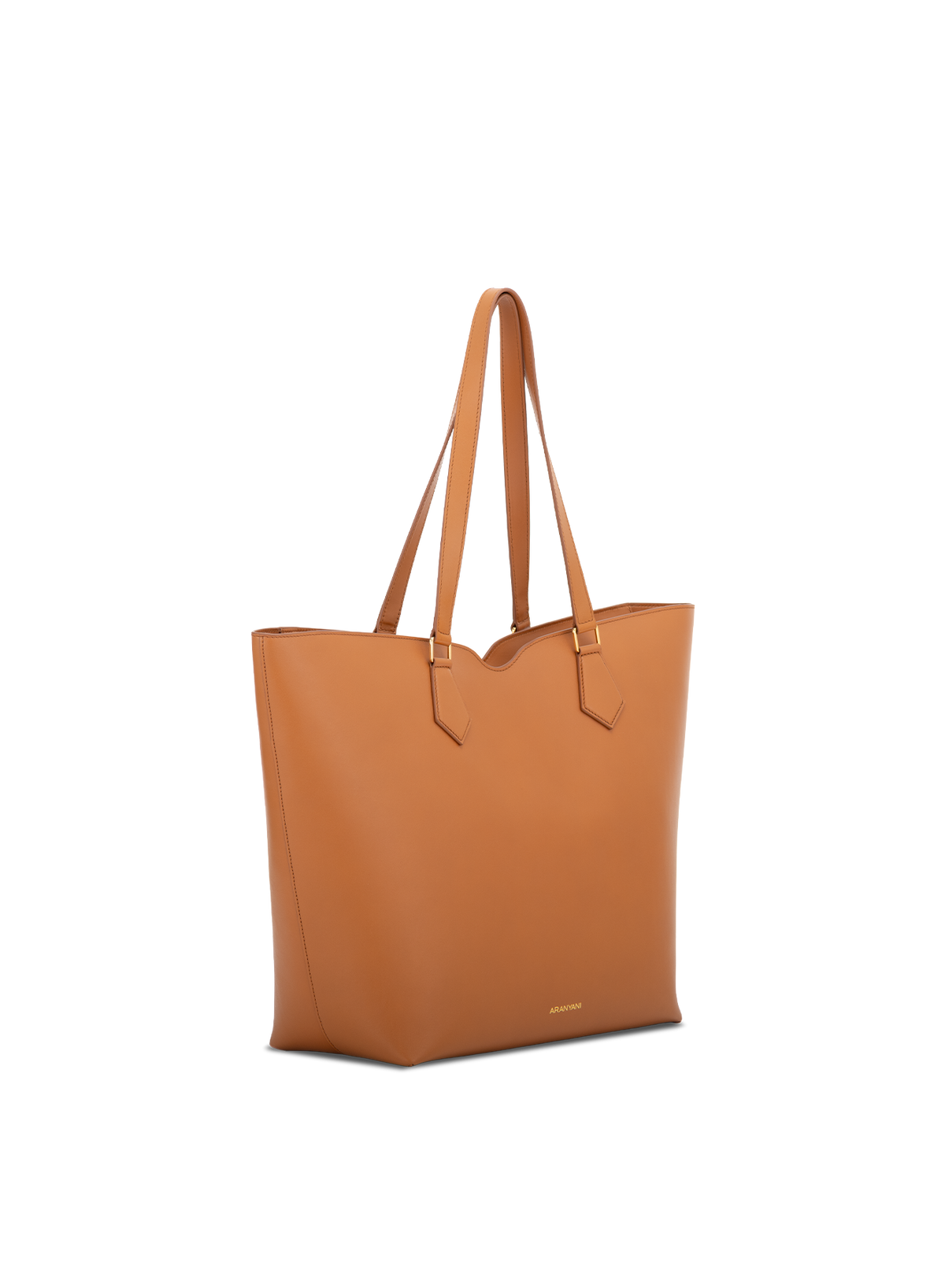 Amala L Tote French Calf Nappa in Bruno, side view