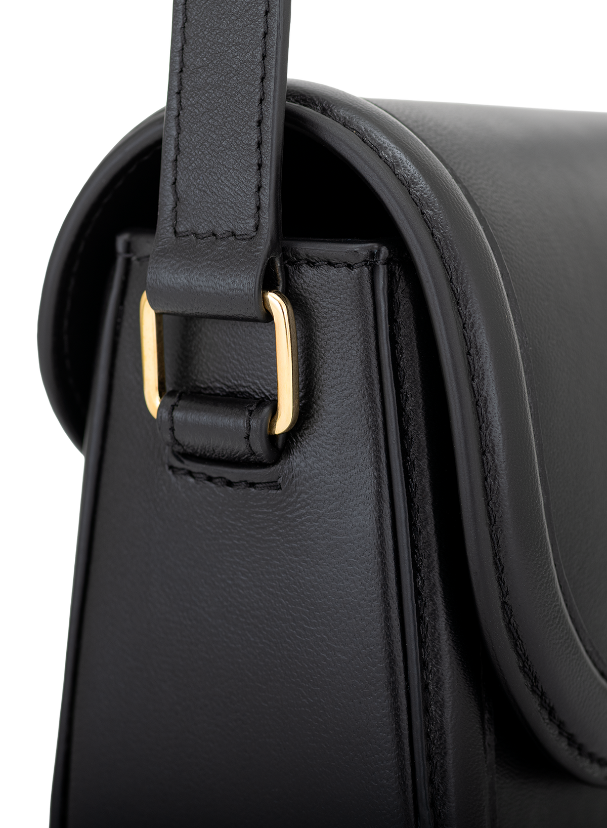 Astra Crossbody in Obsidian, close-up detail