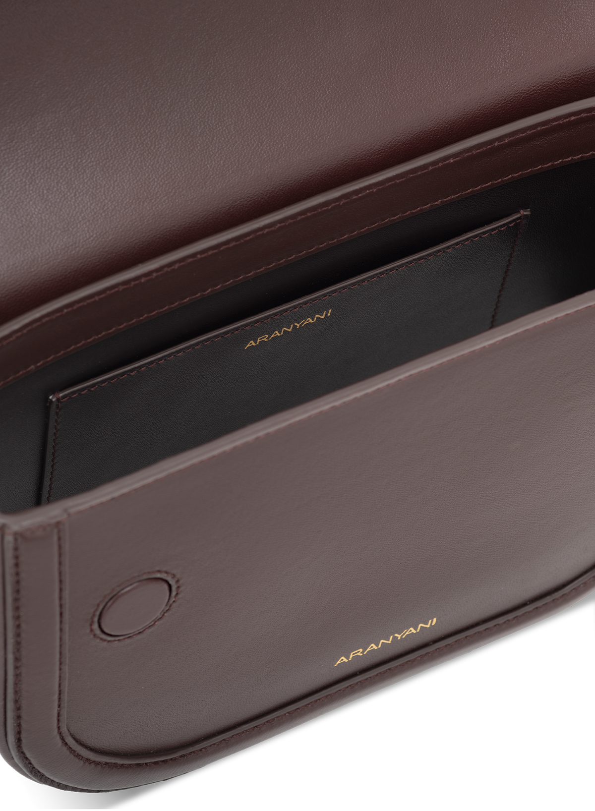 Astra Crossbody in Mahogany, top view