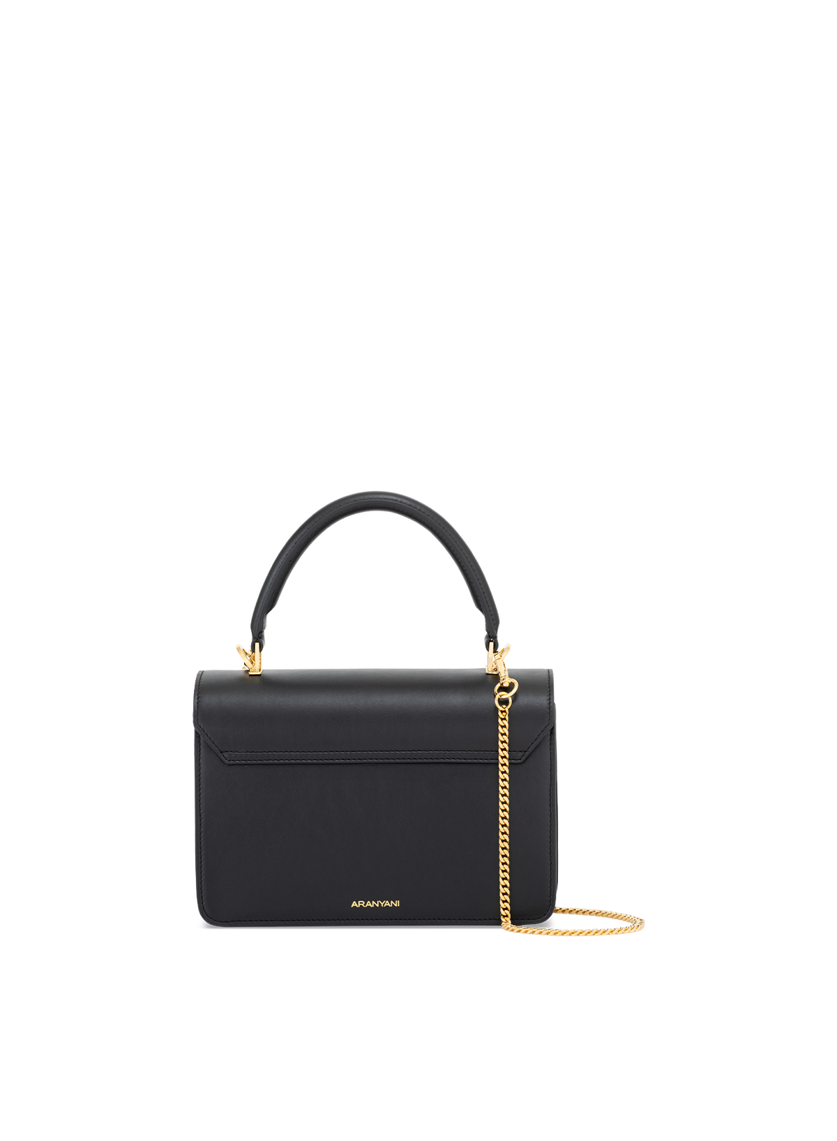 Lila Citrine Push Lock in Obsidian, back view