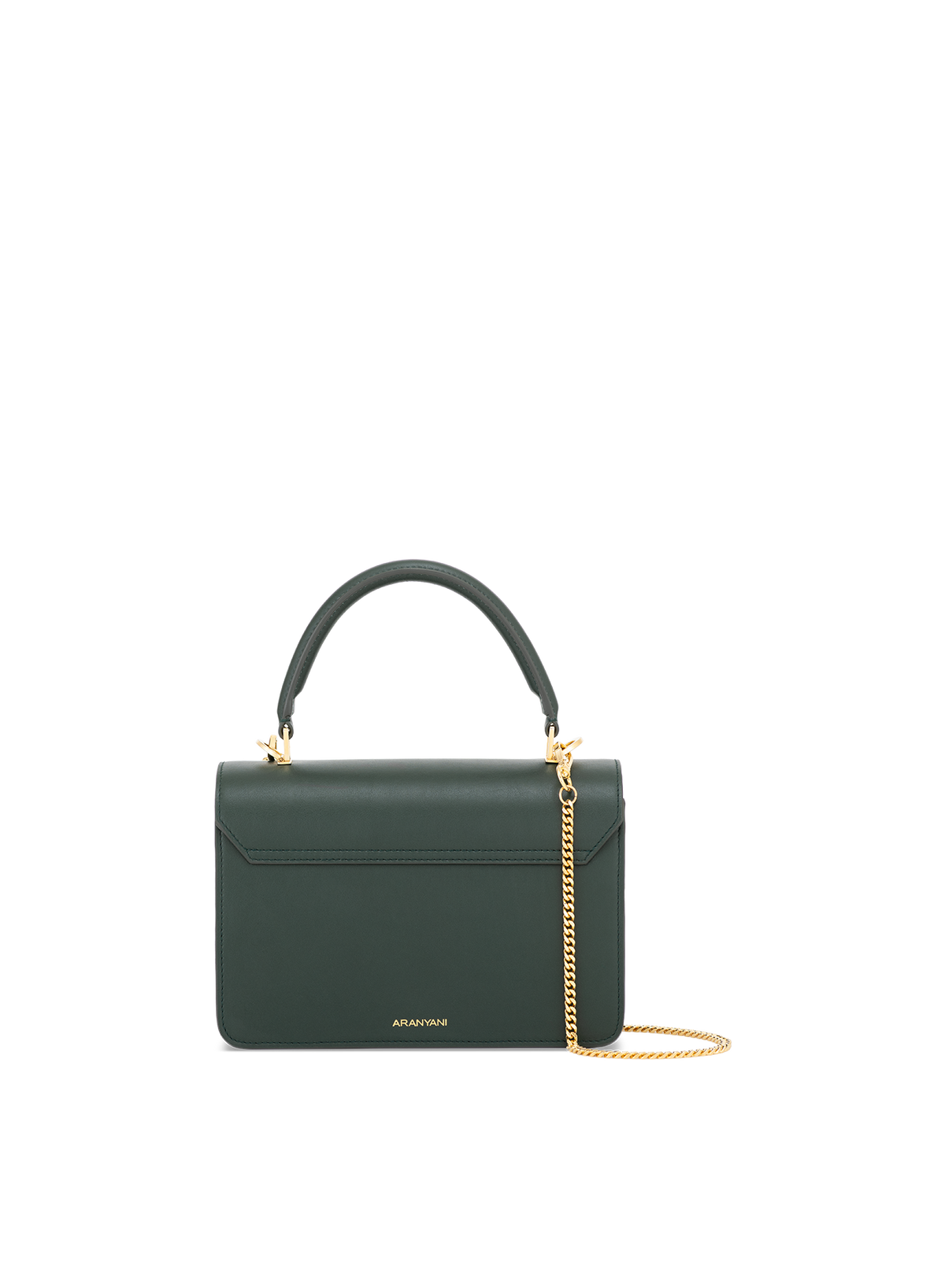 Lila Citrine Push Lock in Green, back view