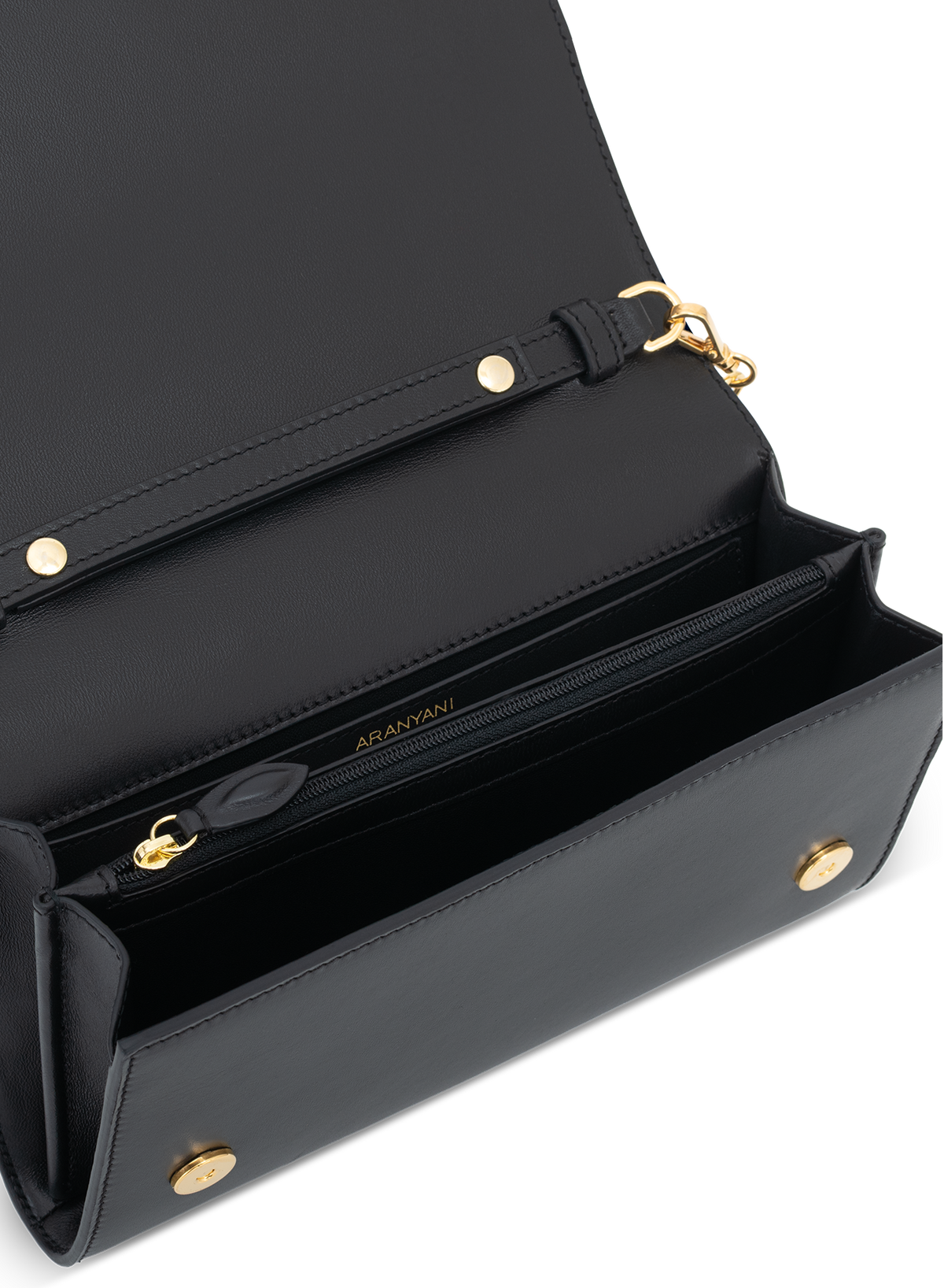 Tara Clutch Embellished in Obsidian, top view
