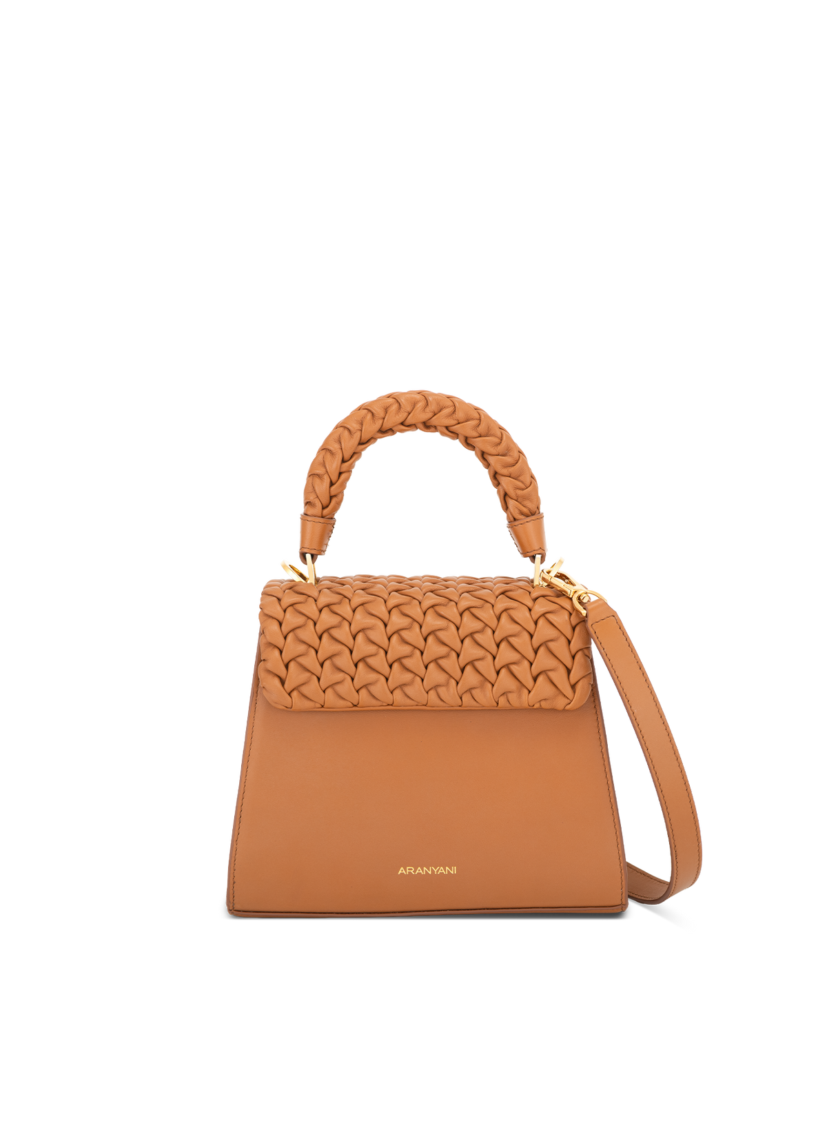 Calista M Hand-pleated with Citrine Push Lock in Bruno, back view