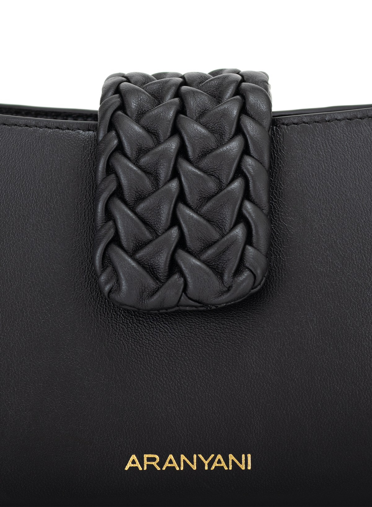 Mira S Hand-pleated in Obsidian, close-up detail