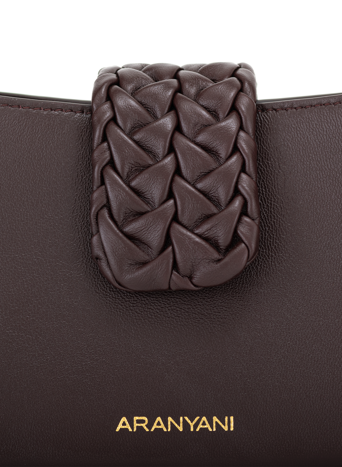 Mira S Hand-pleated in Mahogany, close-up detail