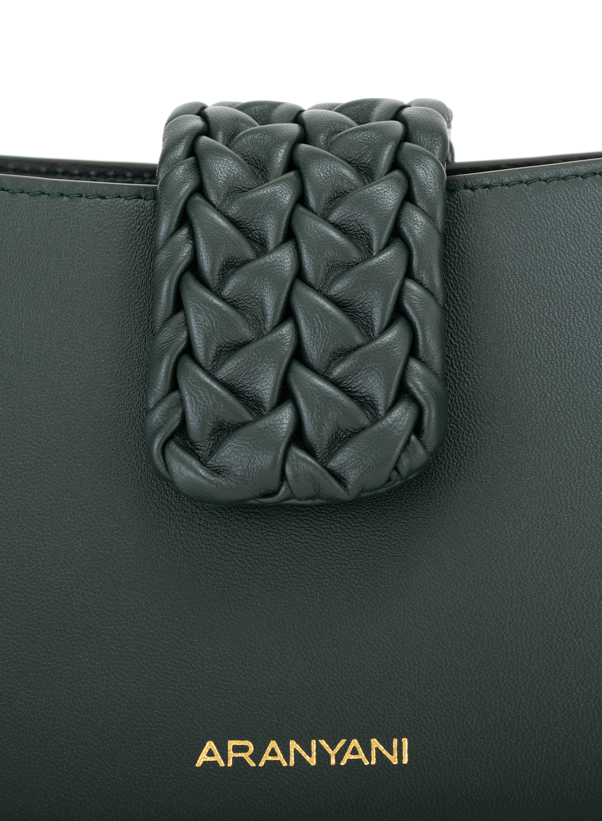 Mira S Hand-pleated in Green, close-up detail