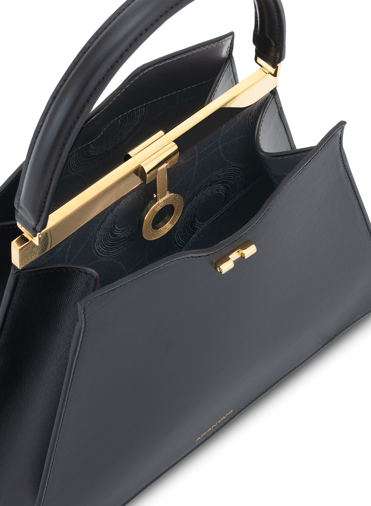 Audra Framed Monogram in Obsidian, top view